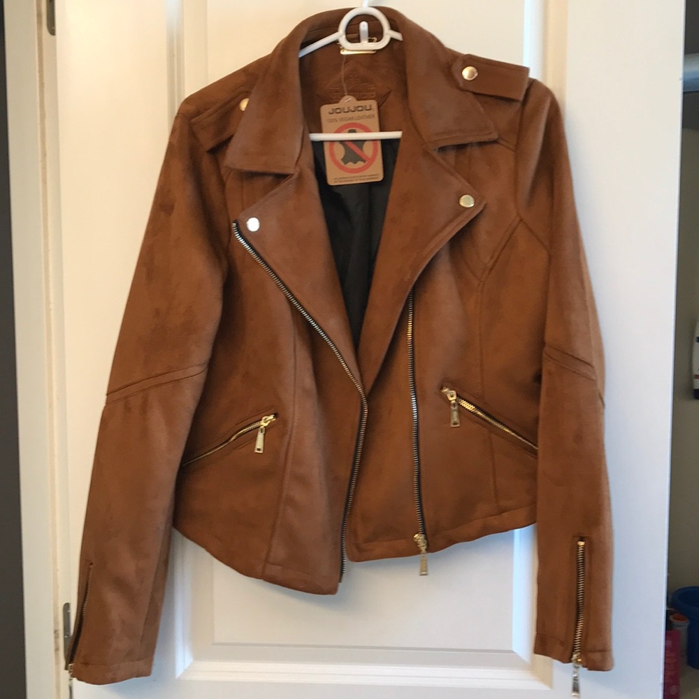 Joujou vegan leather jacket. Tags intact.